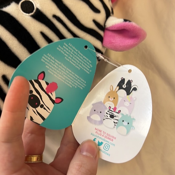 NWT 8” Squishmallows Tracey the Zebra Plush - Picture 5 of 6